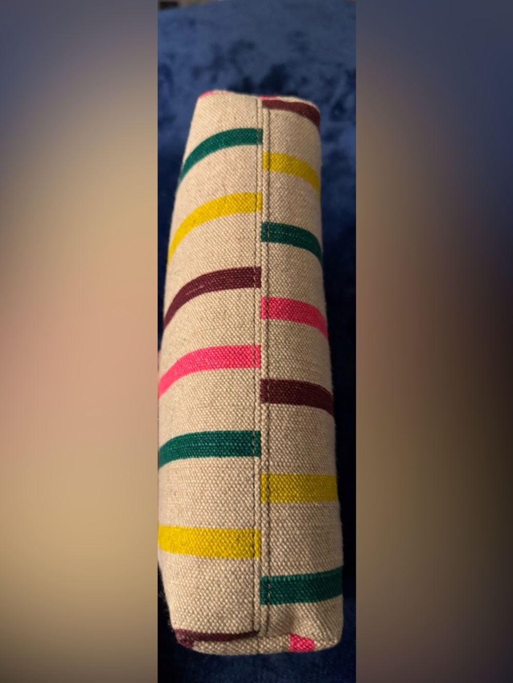 JCrew Multicolor Striped Canvas Clutch - Picture 6 of 9
